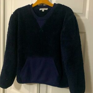 Something Navy teddy pullover S